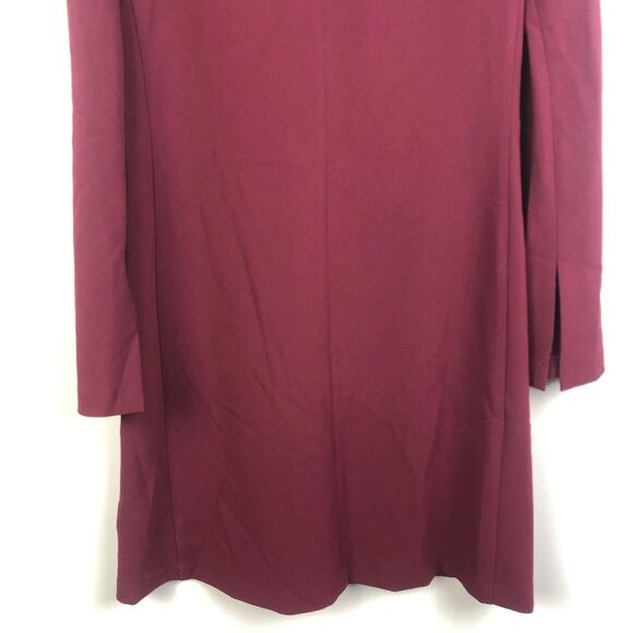 THEORY | Admiral Dolman Long Sleeve Shift Dress Deep Mulberry Size 6 - Picture 8 of 13